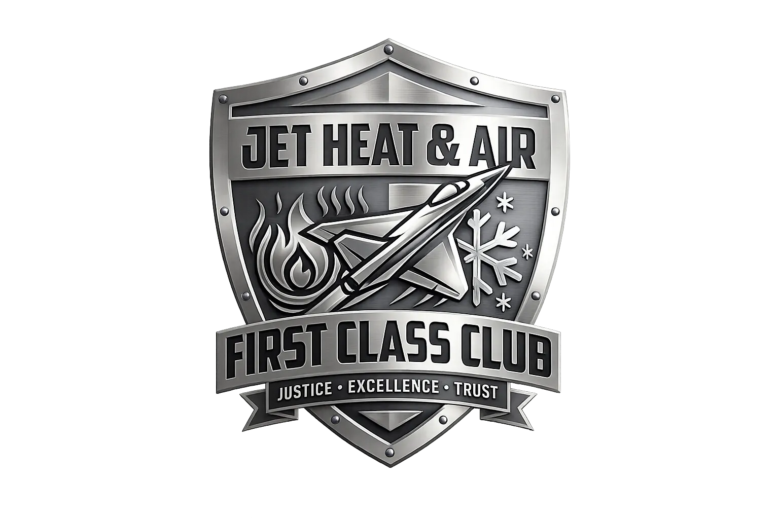 Jet Heat and Air First Class Club - Justice, Excellence, Trust