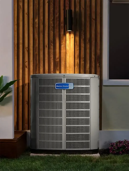 American Standard HVAC unit installed professionally at residential home