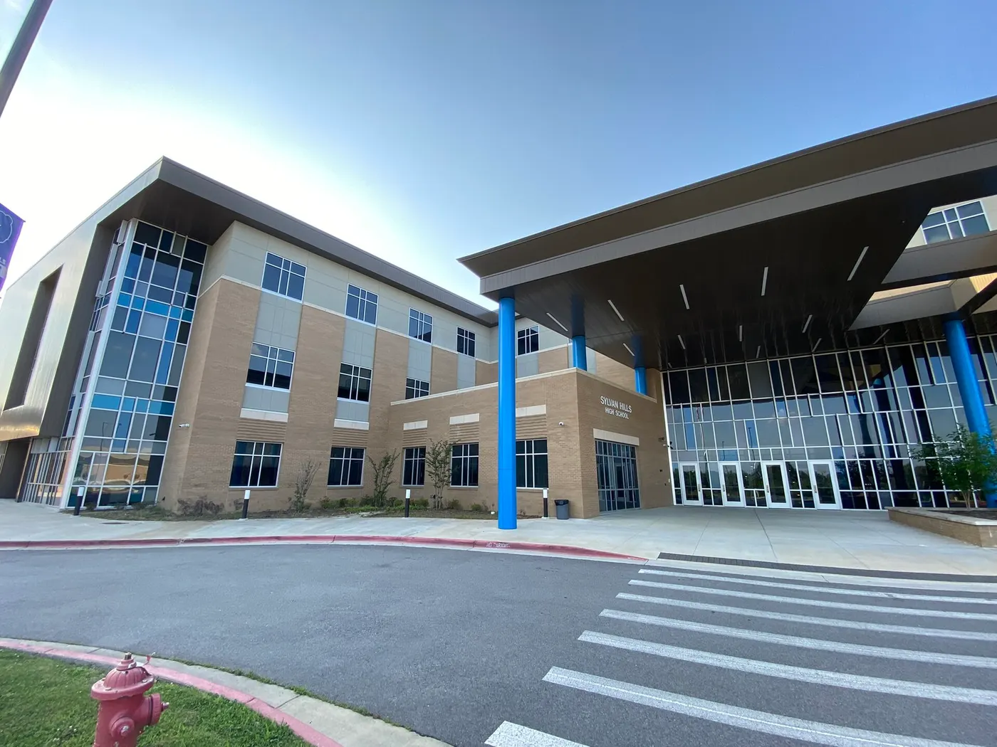 Front entrance of Sylvan Hills High School — Sherwood, Arkansas